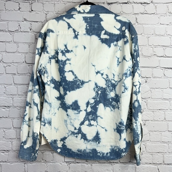 WEAR CISCO Unisex Tie Dye Denim Chambray Top Shirt Jacket, Size XS/S, NWT - Picture 3 of 8